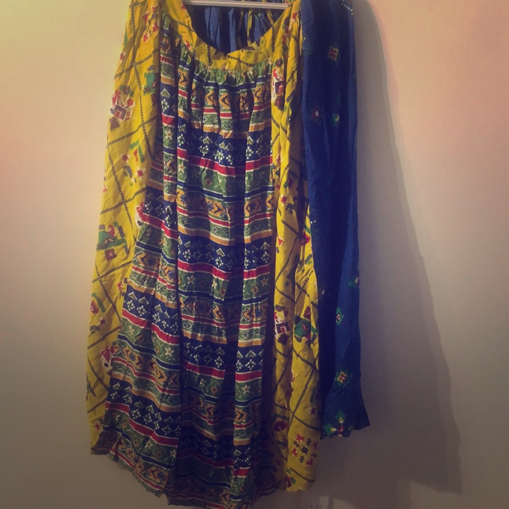 Indian print long skirt